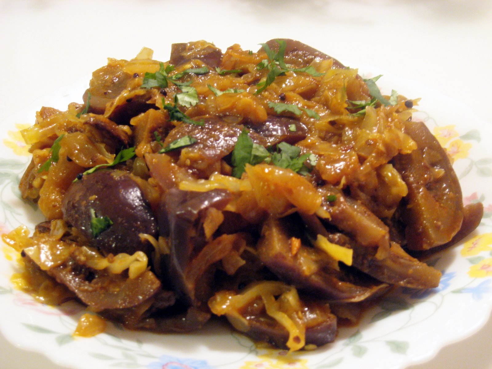Spicy Brinjal Cabbage Curry Spicy Brinjal Cabbage Curry picture